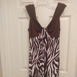 London Times Sexy Animal print stretch knit cling dress NWOT